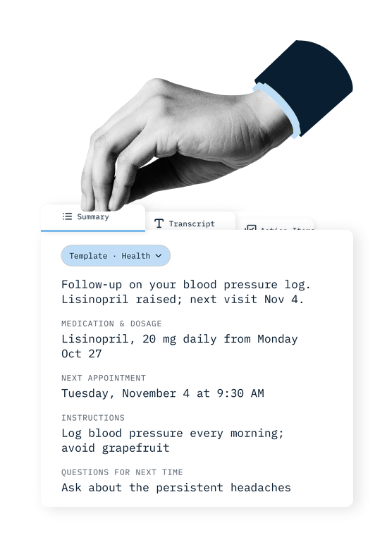 Summary templates